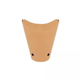 Gobelets frites carton KRAFT avec fermeture dim 8.5x14cm 16oz / 480 ml